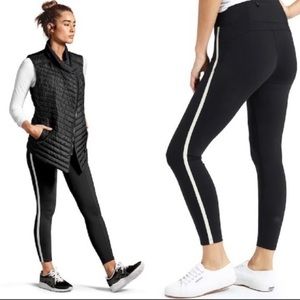 Athleta Metro side stripe Leggings size Large